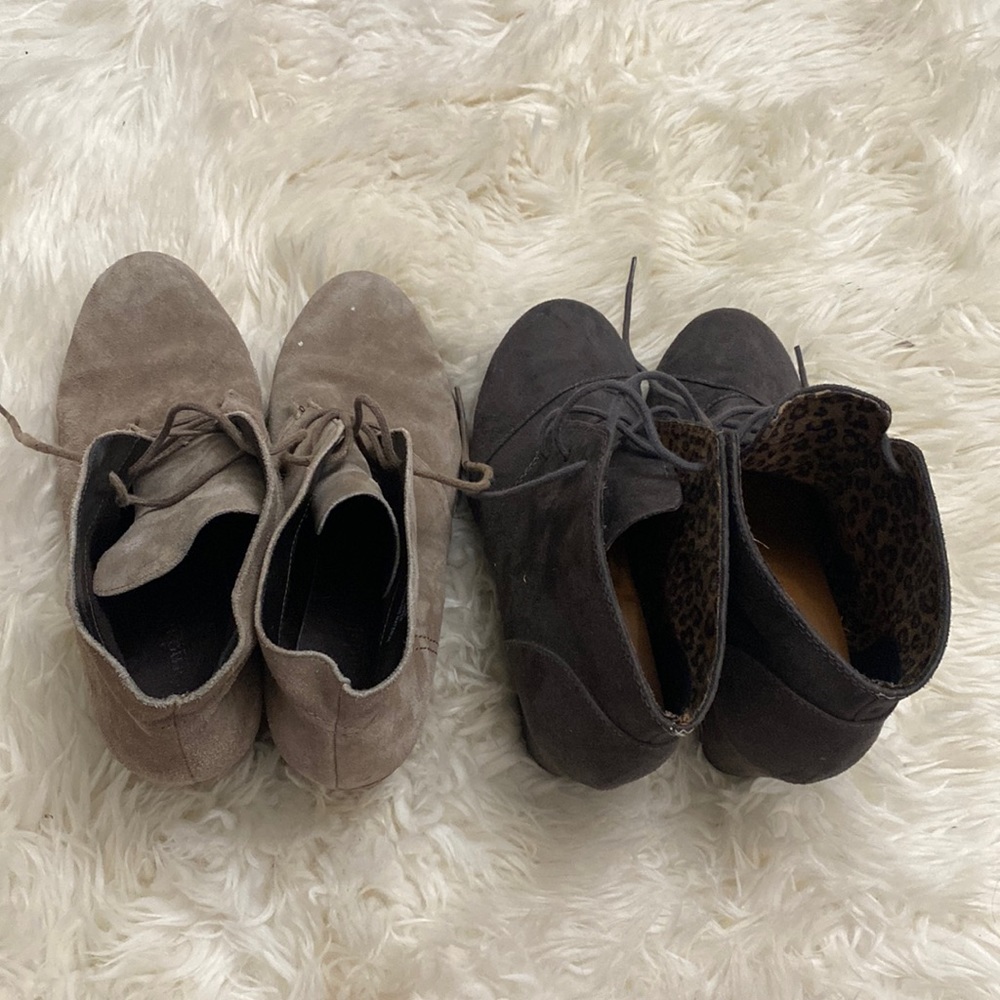 • Semi High Heel Boots (2 PAIRS ARE BEING SOLD TOGETHER)